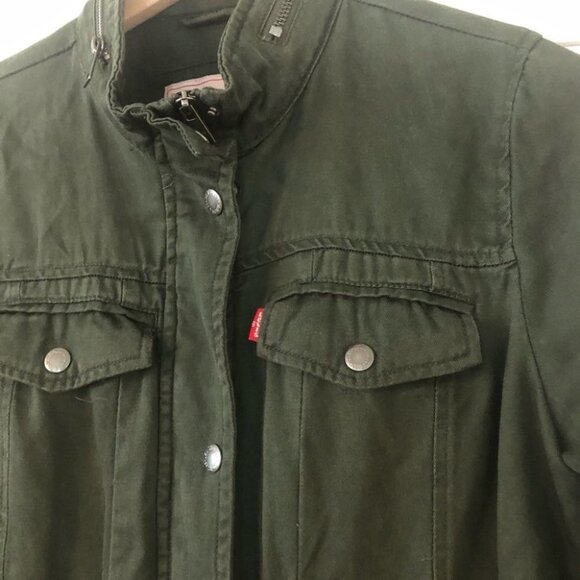 LEVI'S Mock-Neck Army Green Utility Jacket - Picture 4 of 11